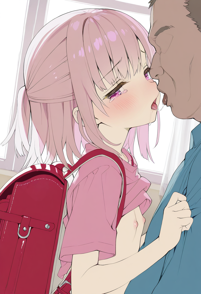えっちなチューをしたら帰れると聞いてがんばる図【隣の家の女の子】