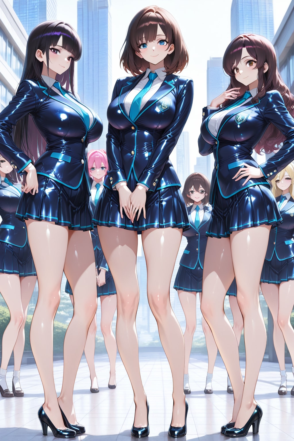 艶々制服女子集団