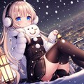 少女と雪の街 5枚目
