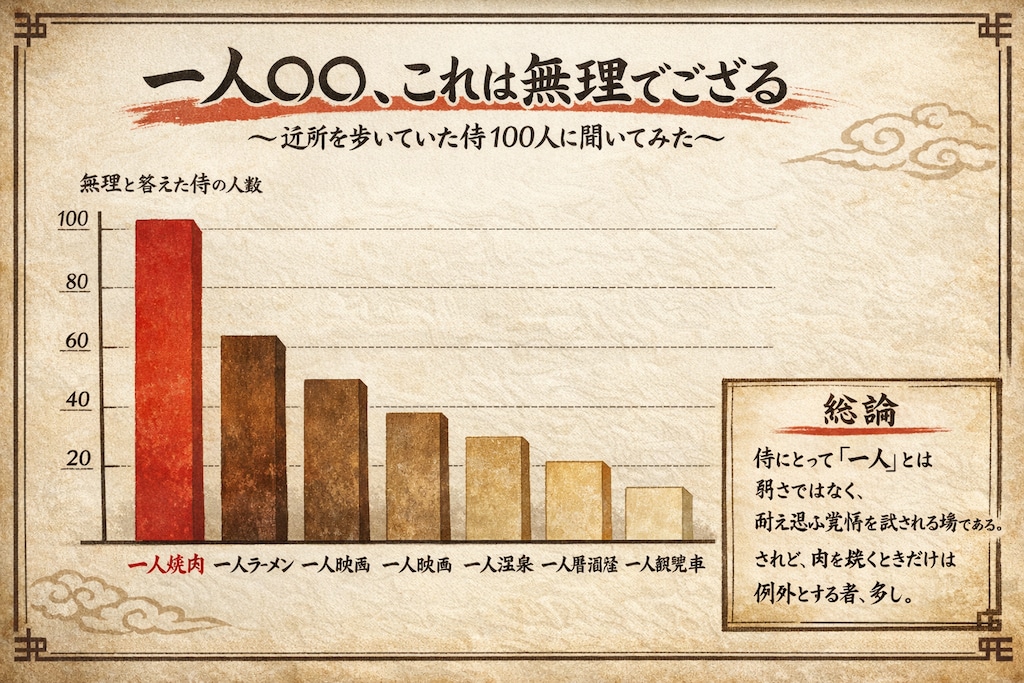 お侍様１００人にアンケート