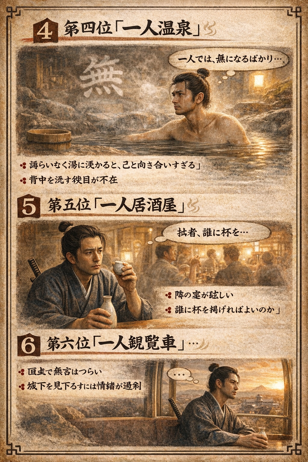 お侍様１００人にアンケート