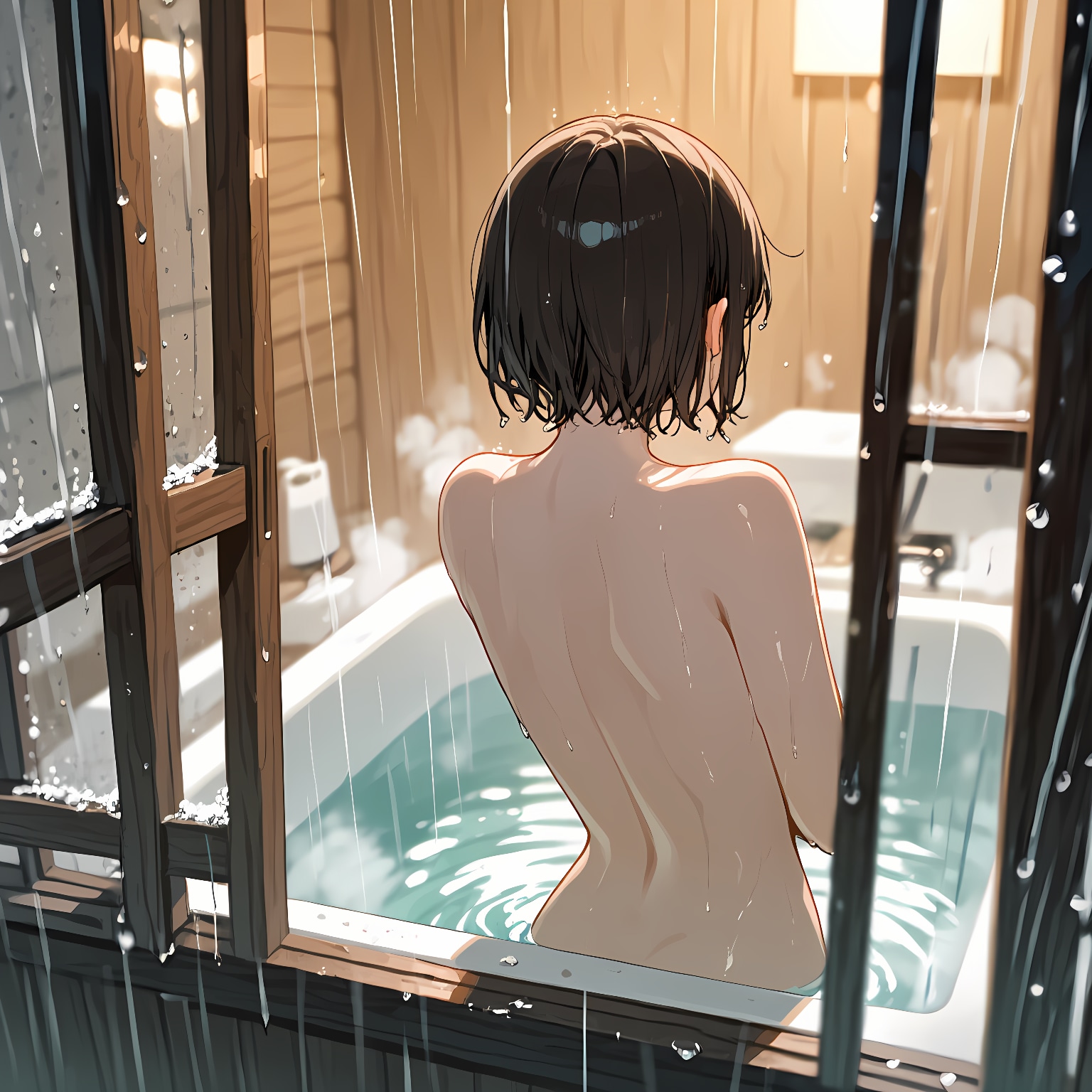 無防備な入浴も覗く