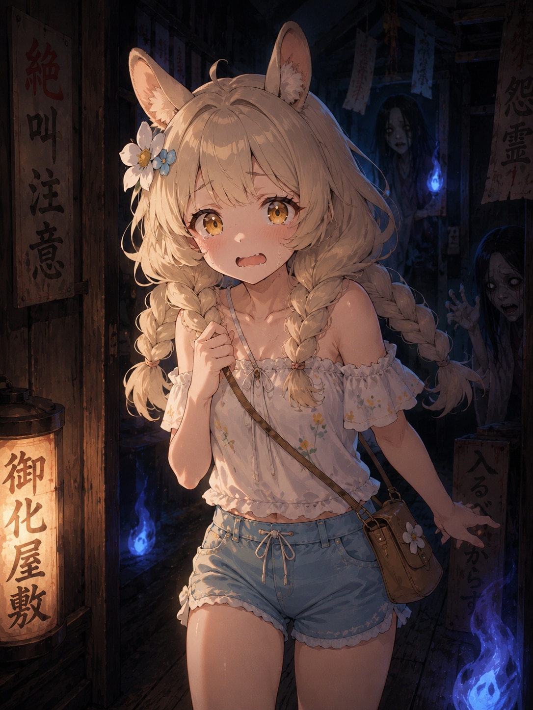 アルパカちゃんとお化け屋敷