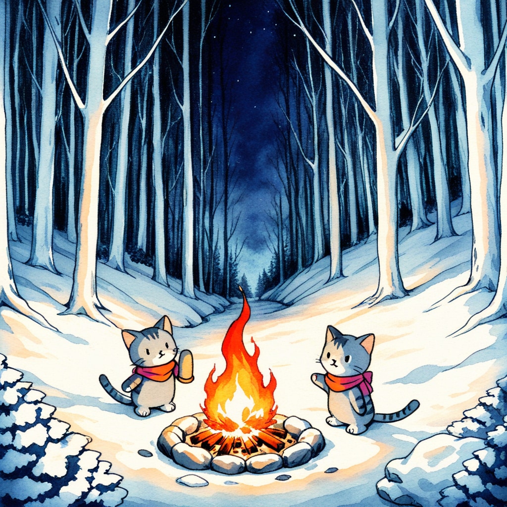 小説『猫人形の焚き火日和』【ニャンノ世界】