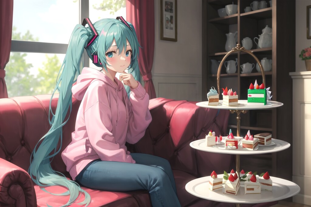 何か言いたそうなミクさん