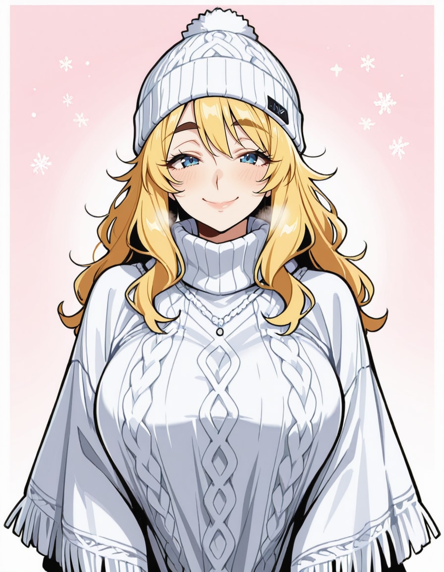 ポンチョ女子 | の人気AIイラスト・グラビア