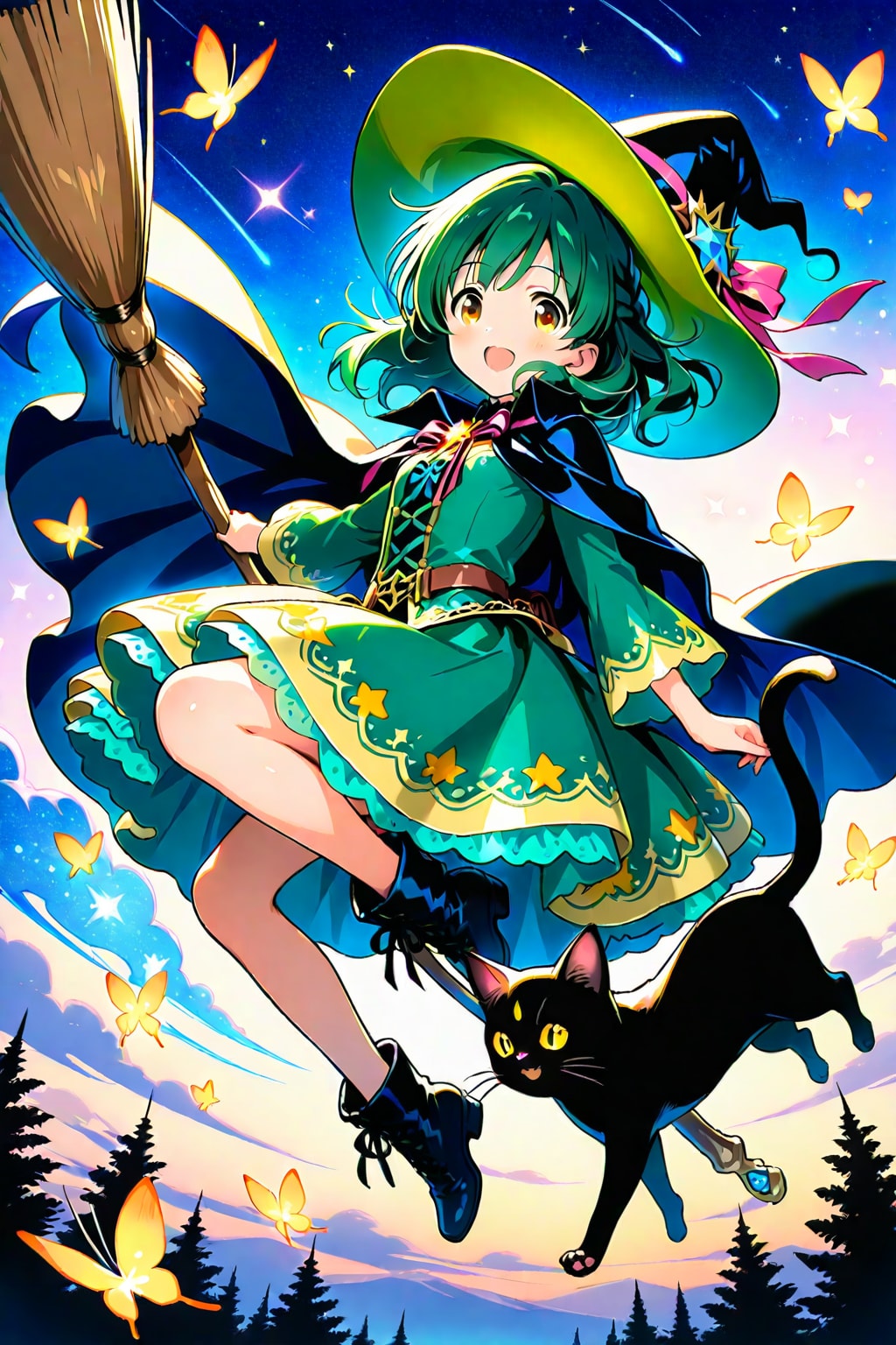 箒にまたがって