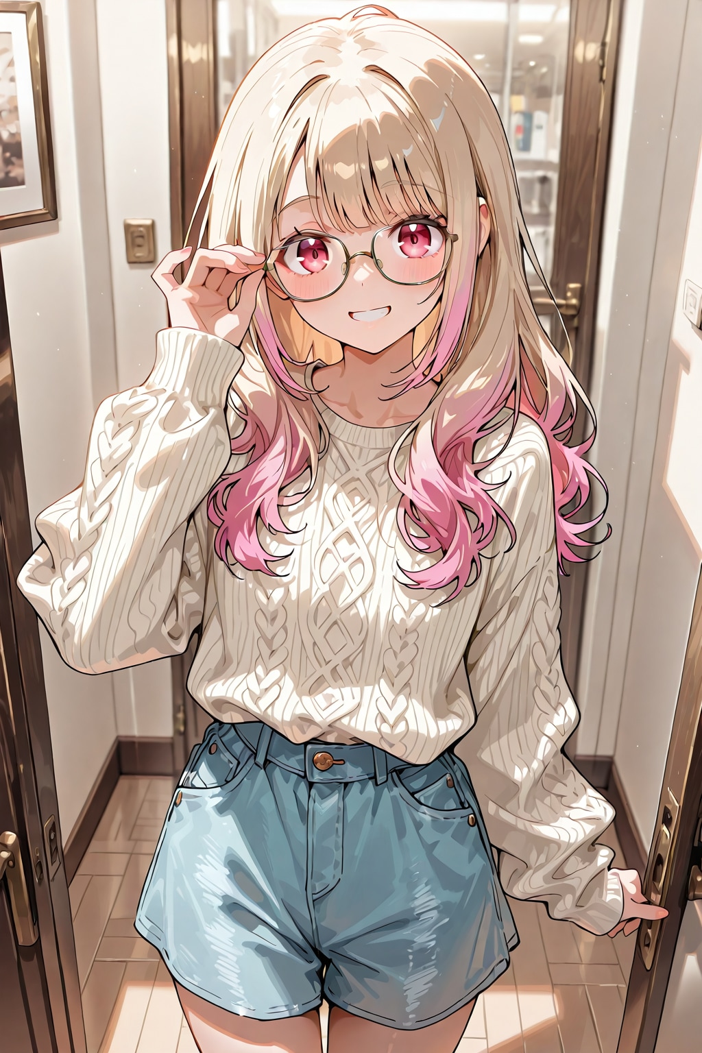 メガネ美少女