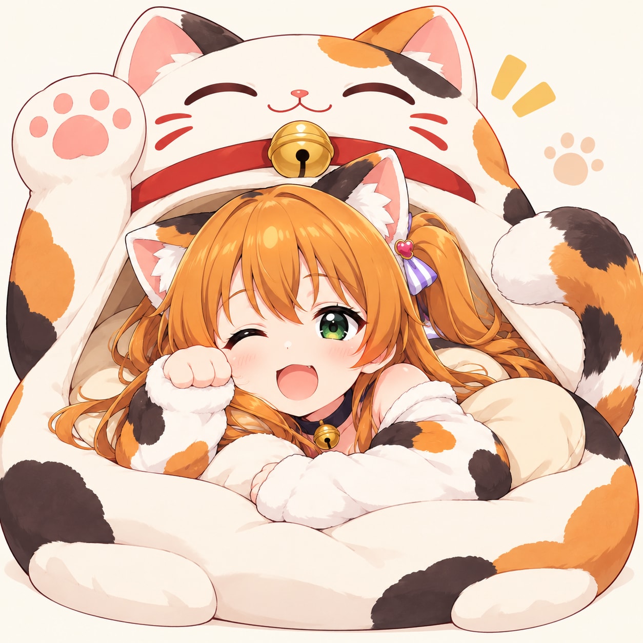 福来いにゃんにゃん招き猫（１）３時のアイドル　GPTimages2.5 | の人気AIイラスト・グラビア