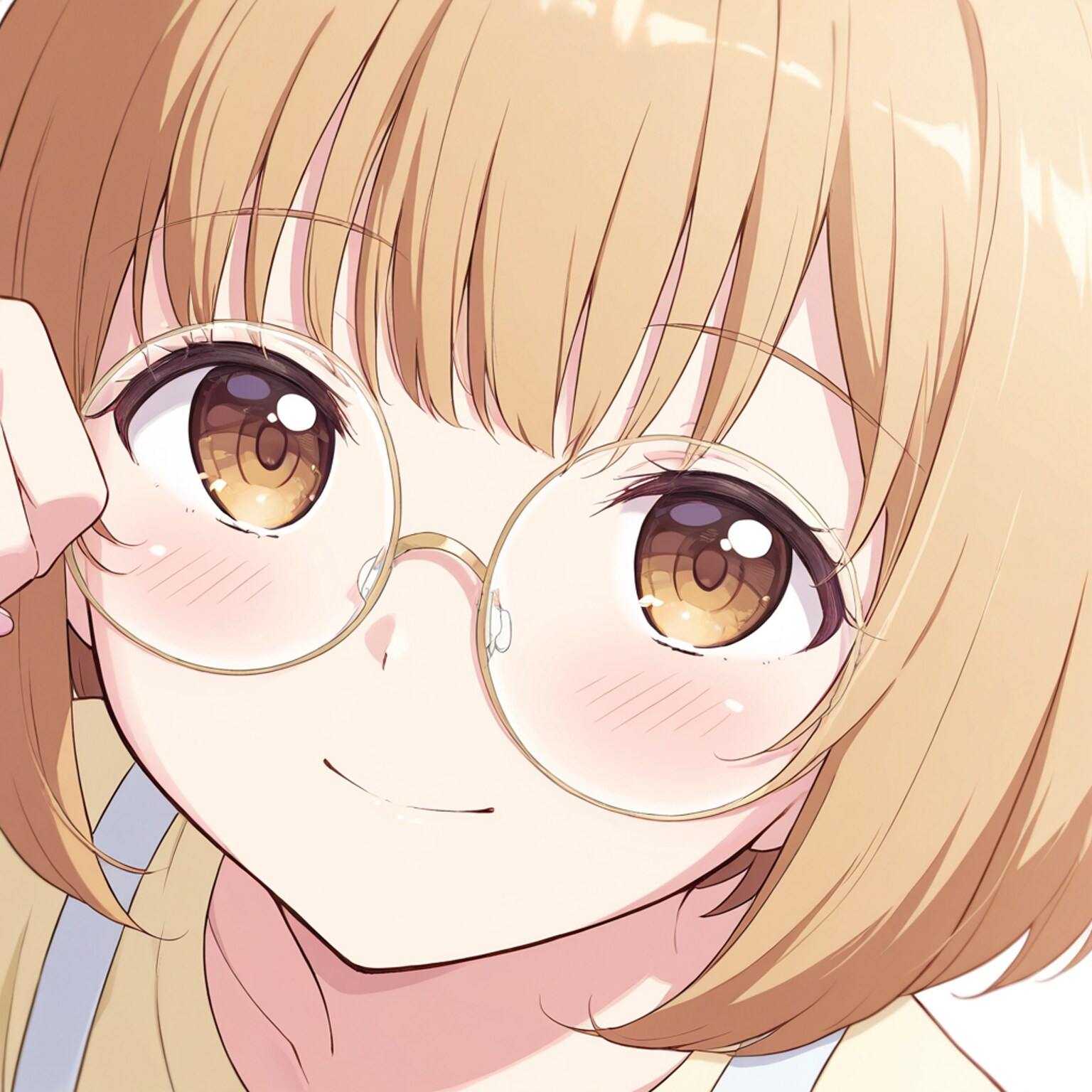 丸フレームのメガネ