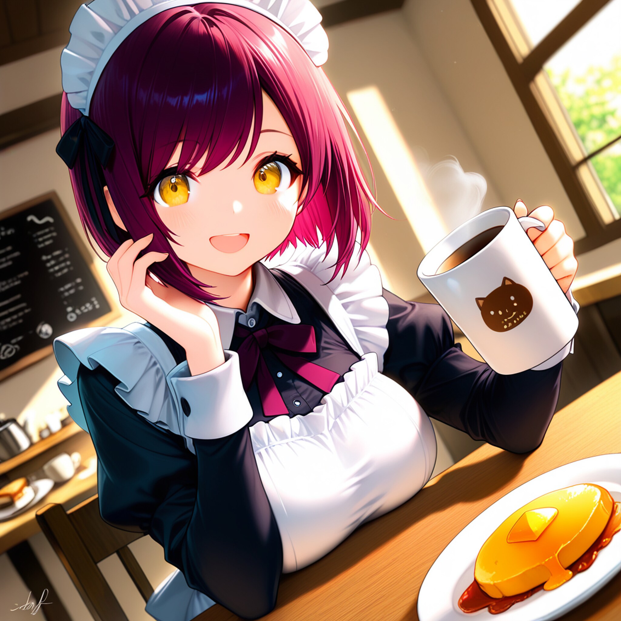 おはようございます（挨拶メイドの芽衣ちゃん） | の人気AIイラスト・グラビア