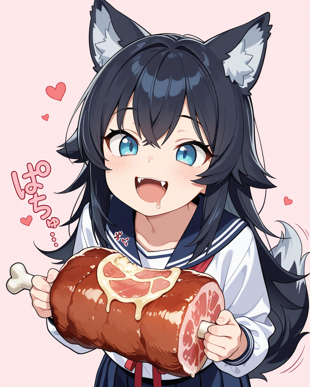 うちのケモミミちゃん達のお食事♡