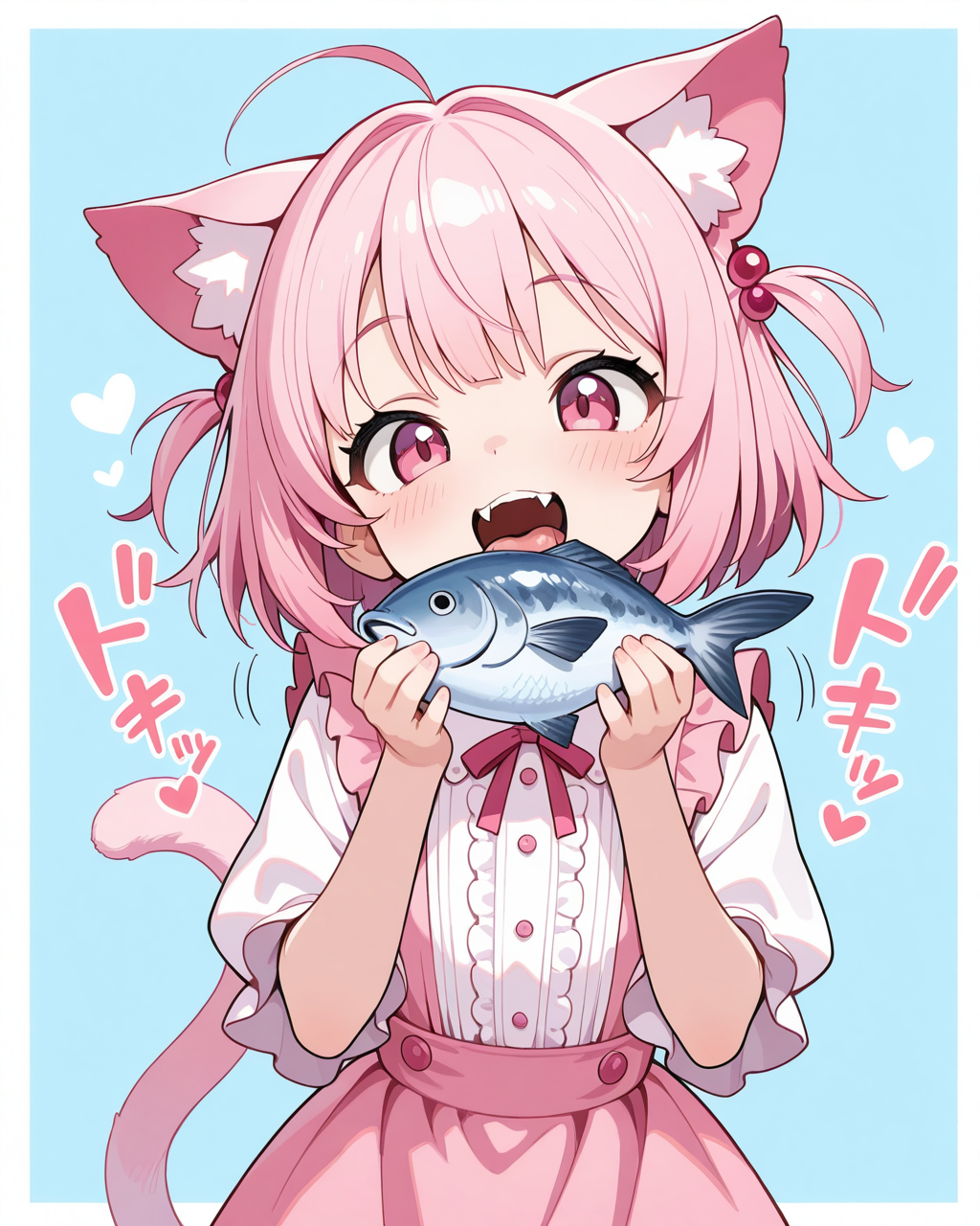 うちのケモミミちゃん達のお食事♡