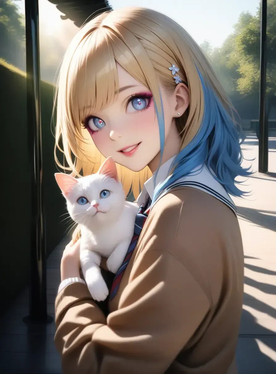 猫と遊ぶ | の人気AIイラスト・グラビア