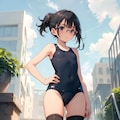 スク水タイツの眼鏡っ娘 2枚目