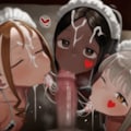 メイドちゃんと精液だらだらフェラ 2枚目