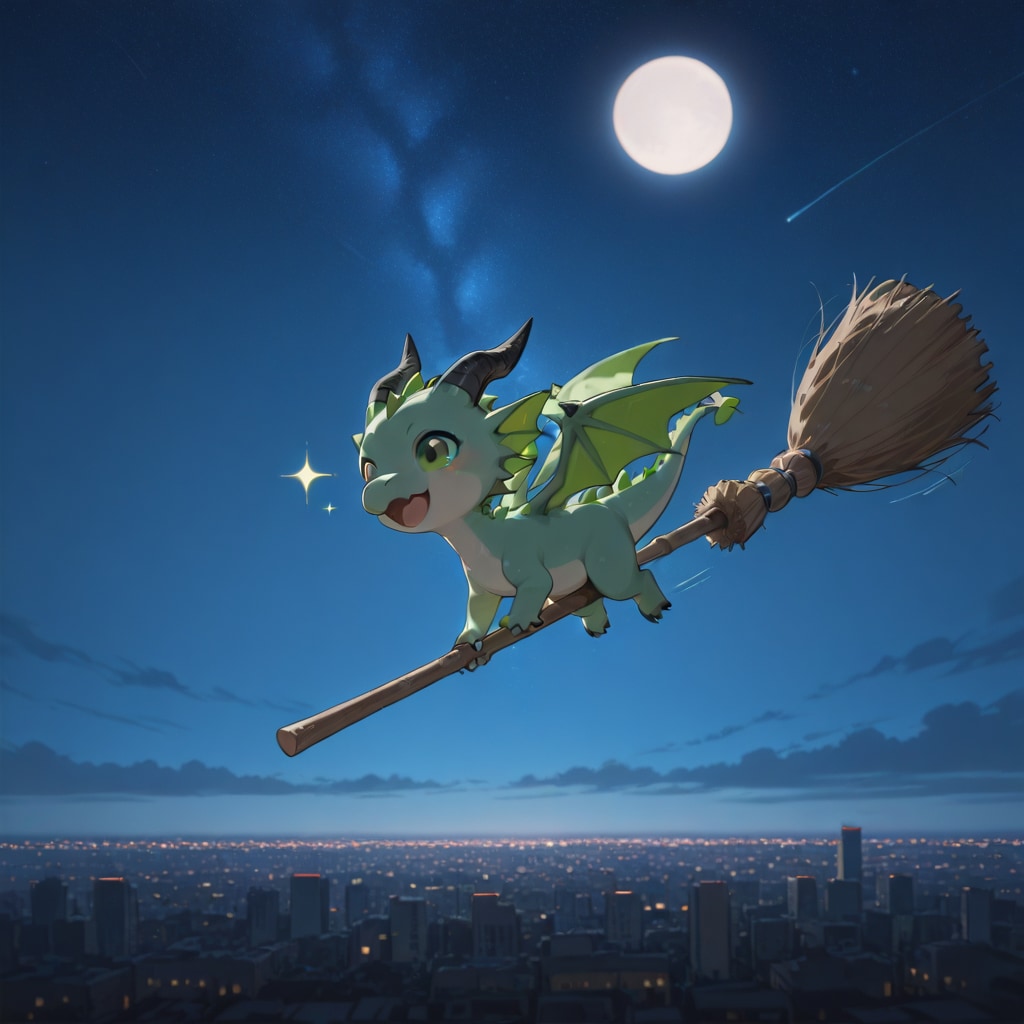 ドラゴンちゃんの空飛ぶ箒