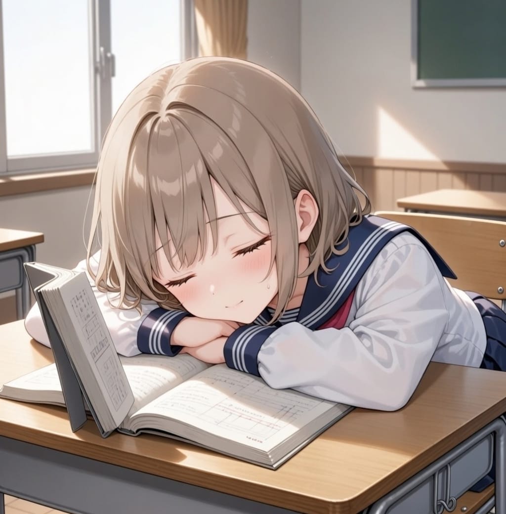 授業中に「……すぅ……すぅ……」