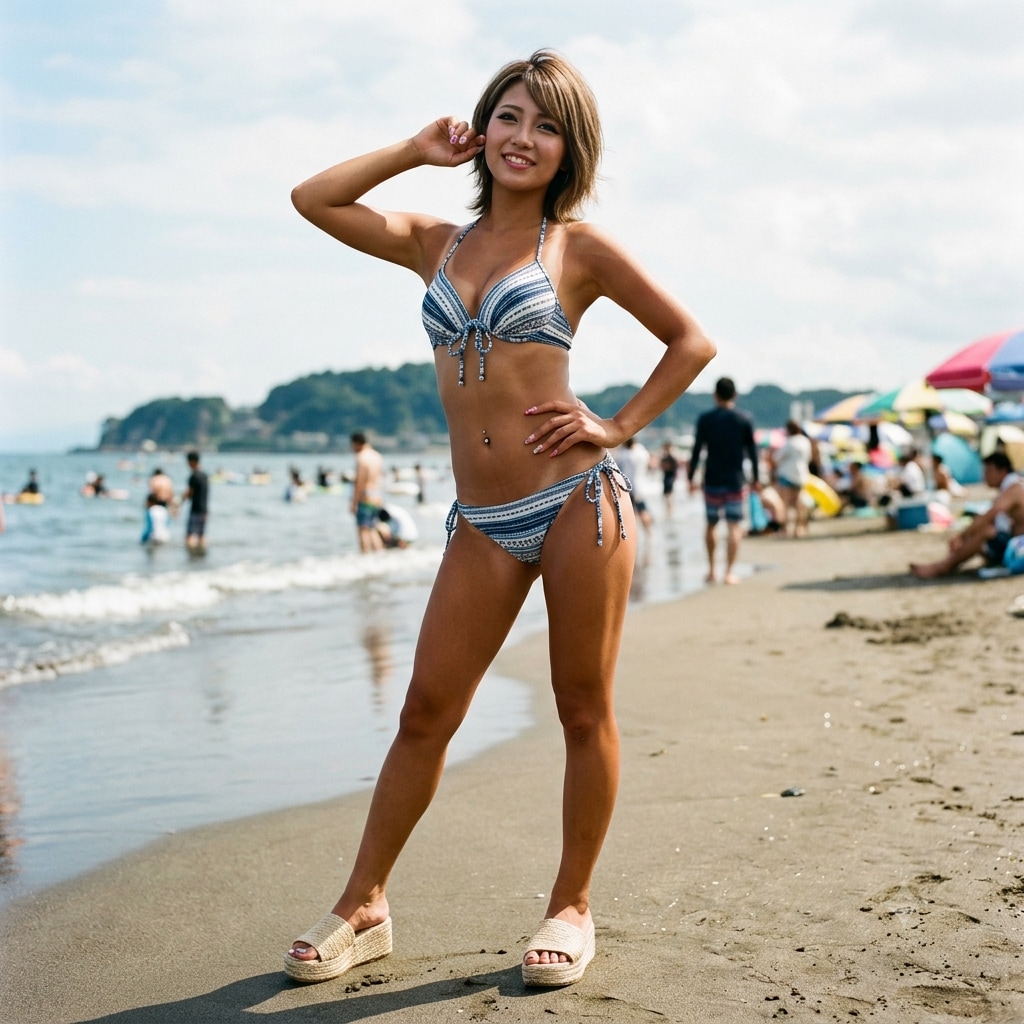 水着ギャルin海水浴場