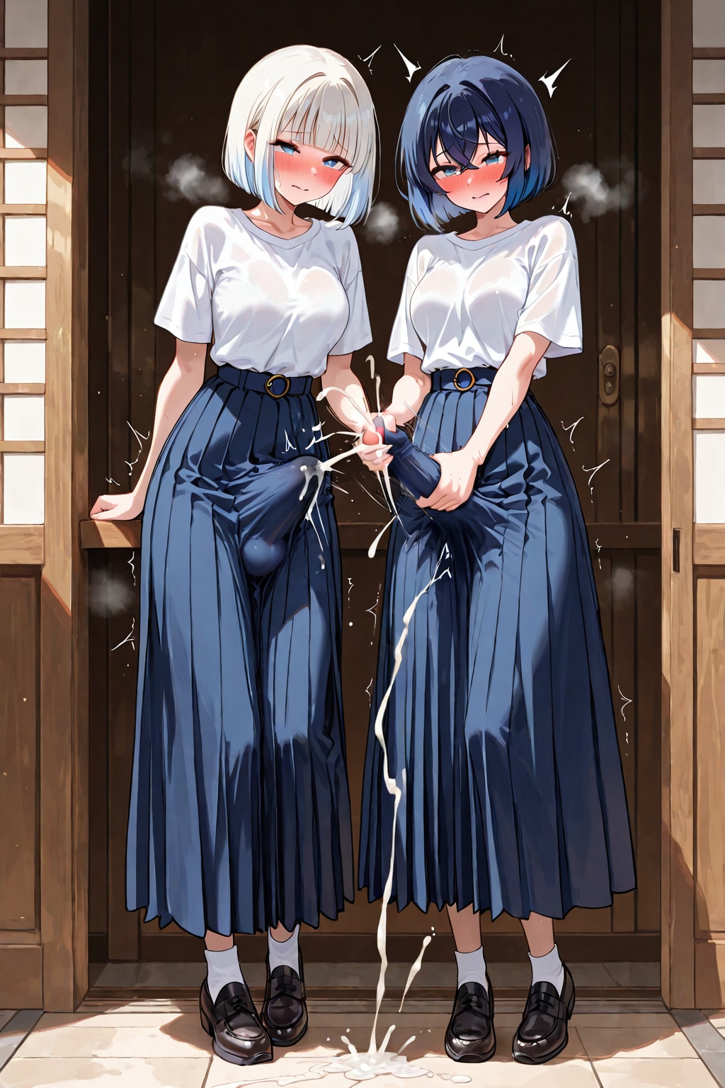 Hikari and Shizuku enjoying each other