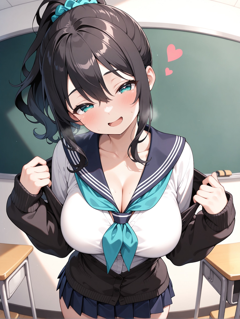 黒カーディガン