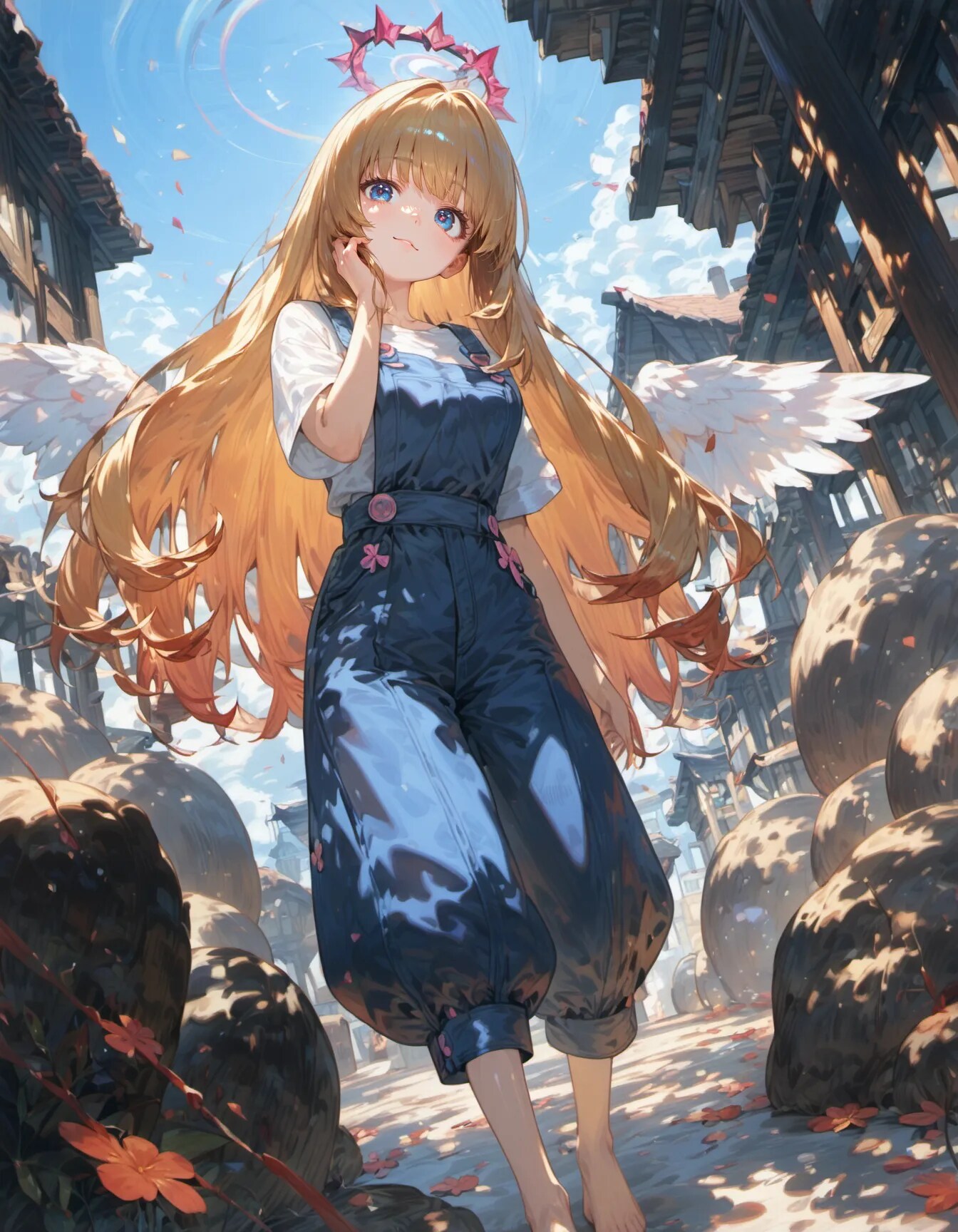 An Angel Between Old Streets | の人気AIイラスト・グラビア