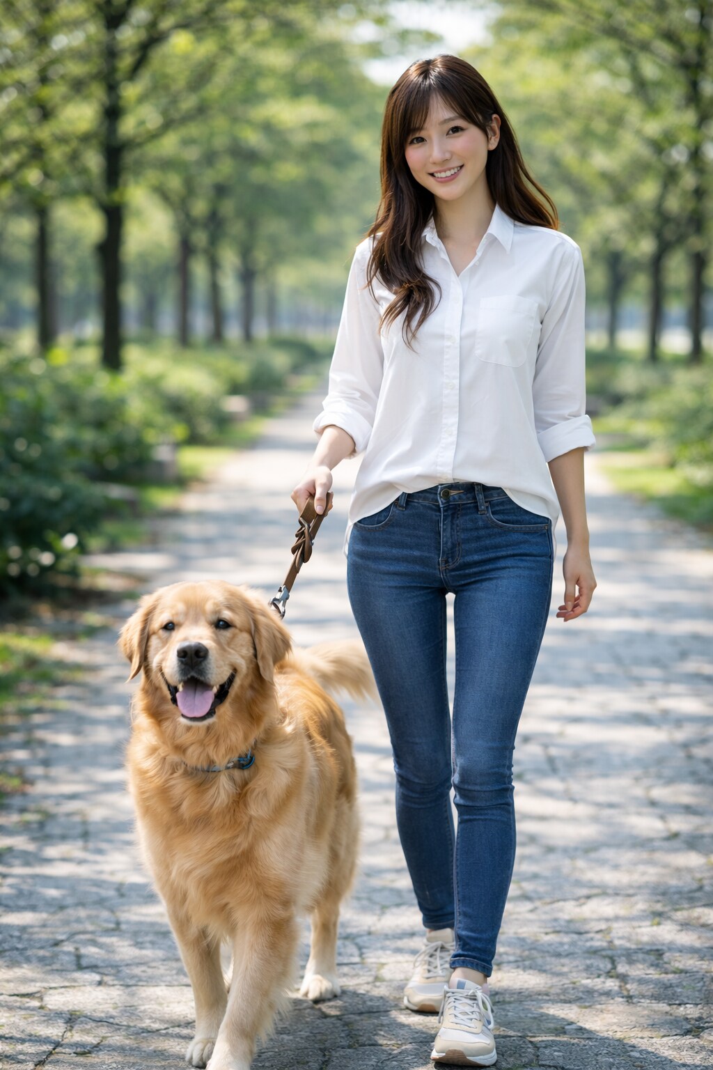妻と愛犬と