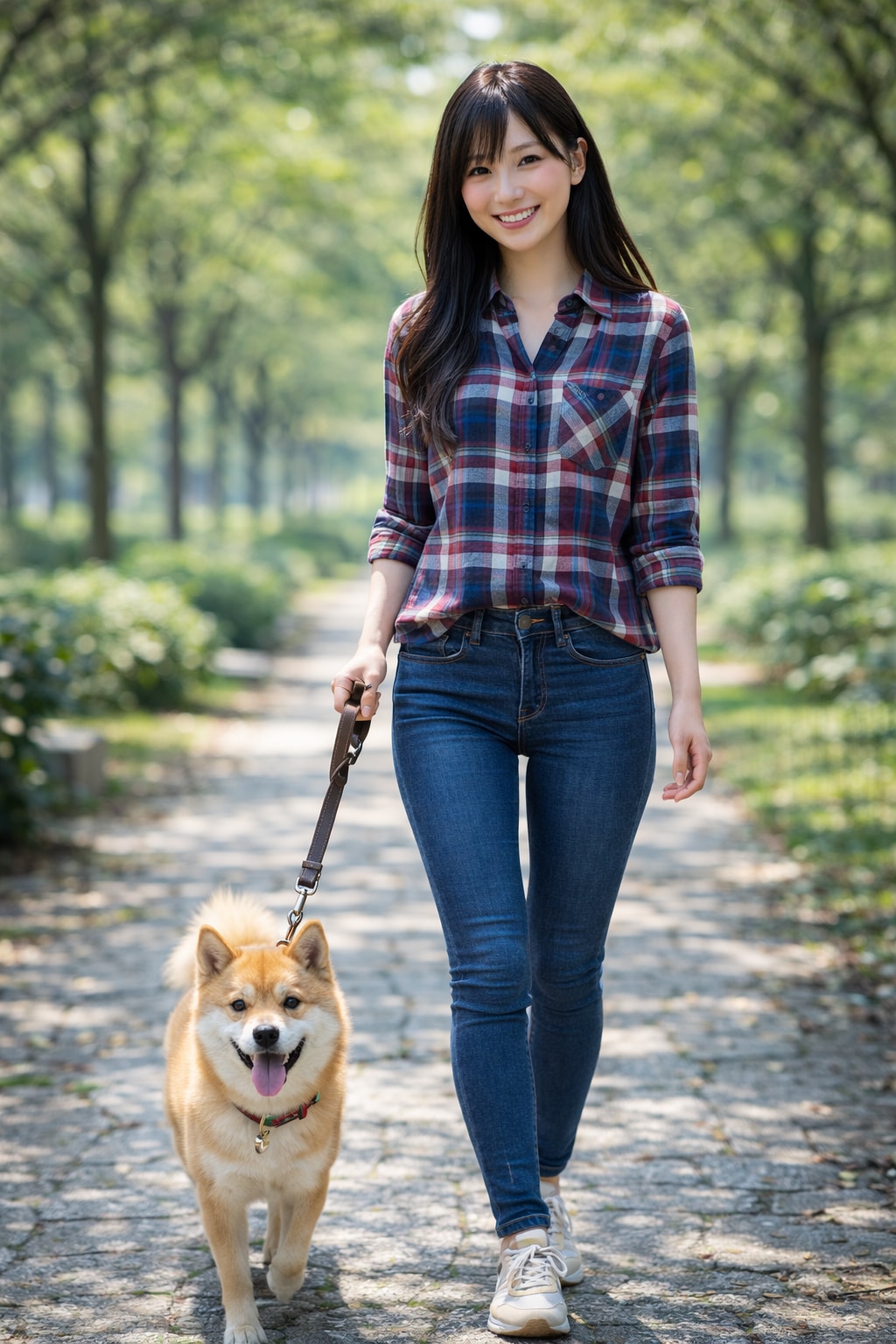 妻と愛犬と