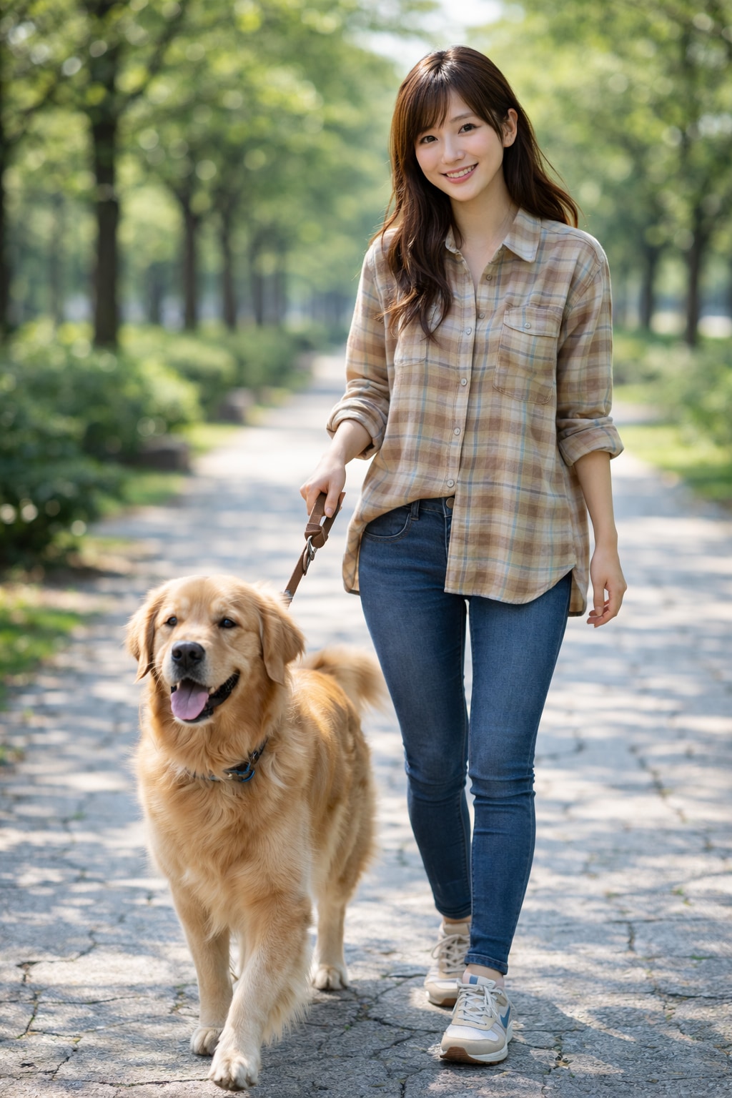 妻と愛犬と