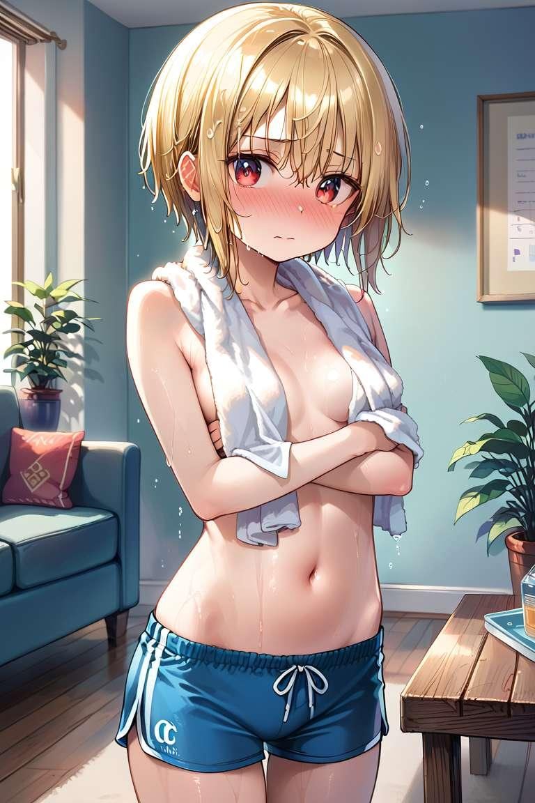タオルで乳隠し