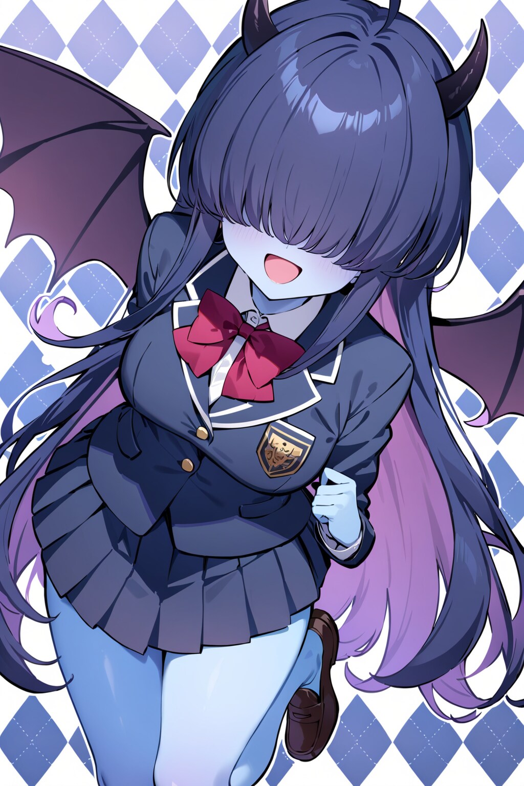 メカクレ系デビル女子