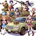 ラブライブキャラとスバルレガシィアウトバック軍用車 2枚目