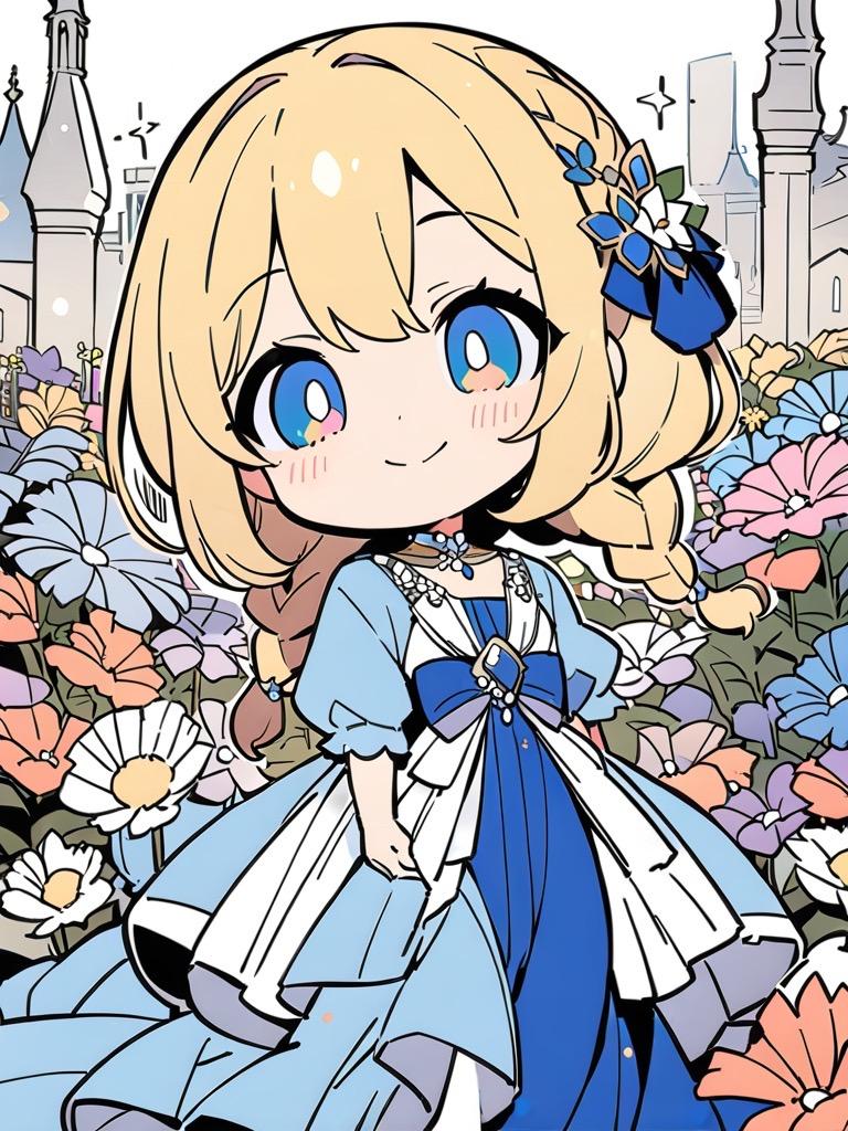 姫様　その12（青　SD | の人気AIイラスト・グラビア