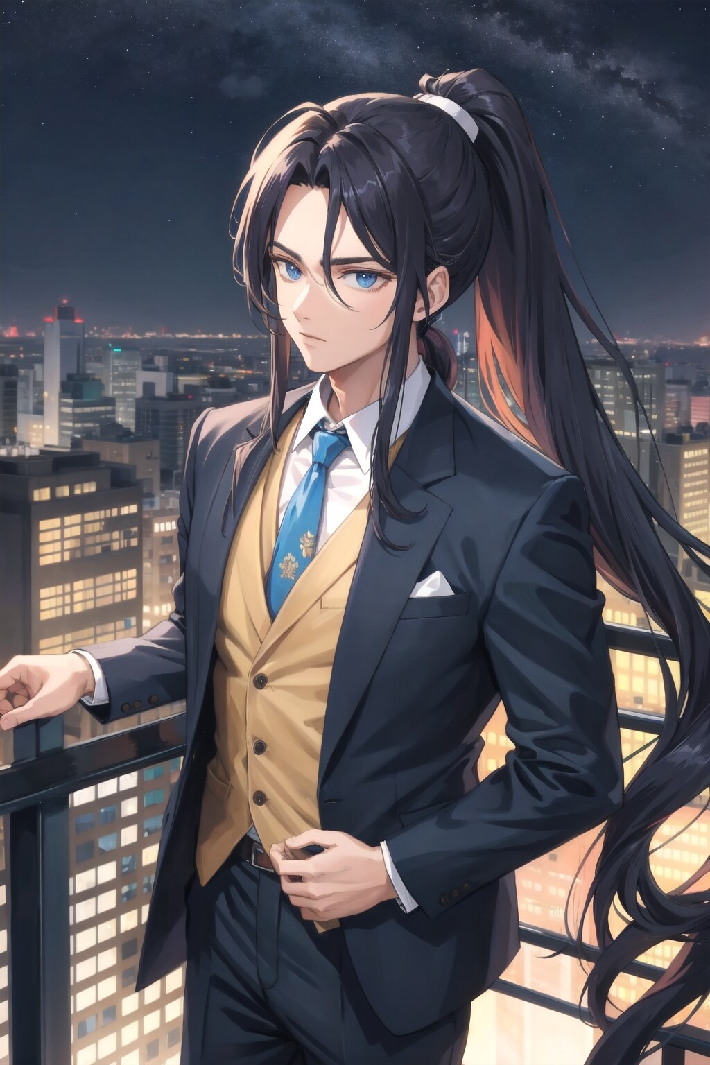 長髪男性