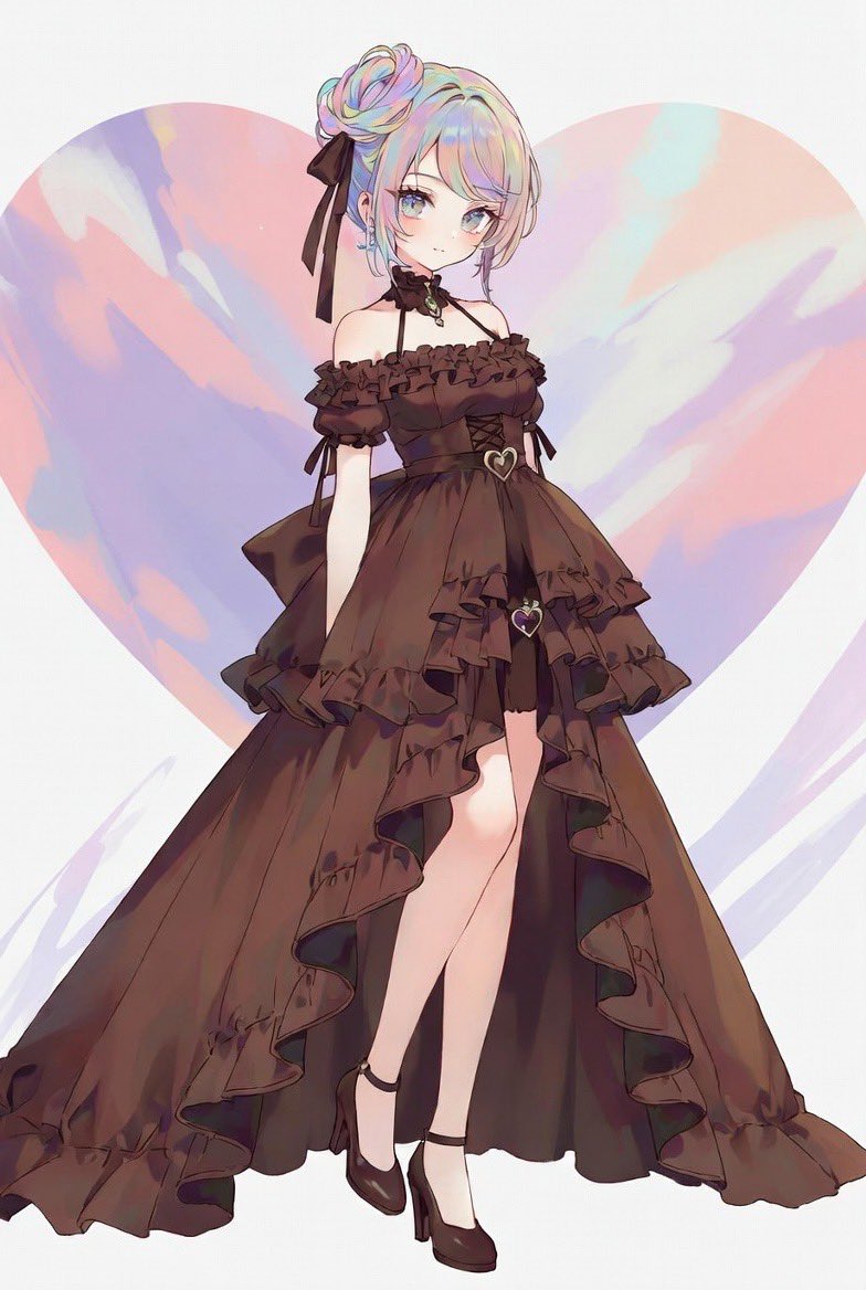 チョコ色のドレス