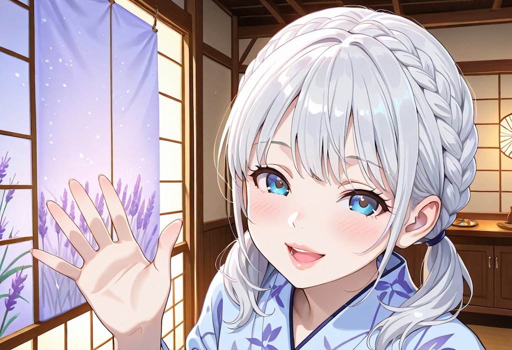 白いコートを着た女の子・雫