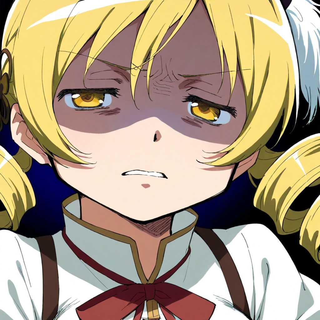 キュゥべえの正体に気づいた巴マミさんの顔