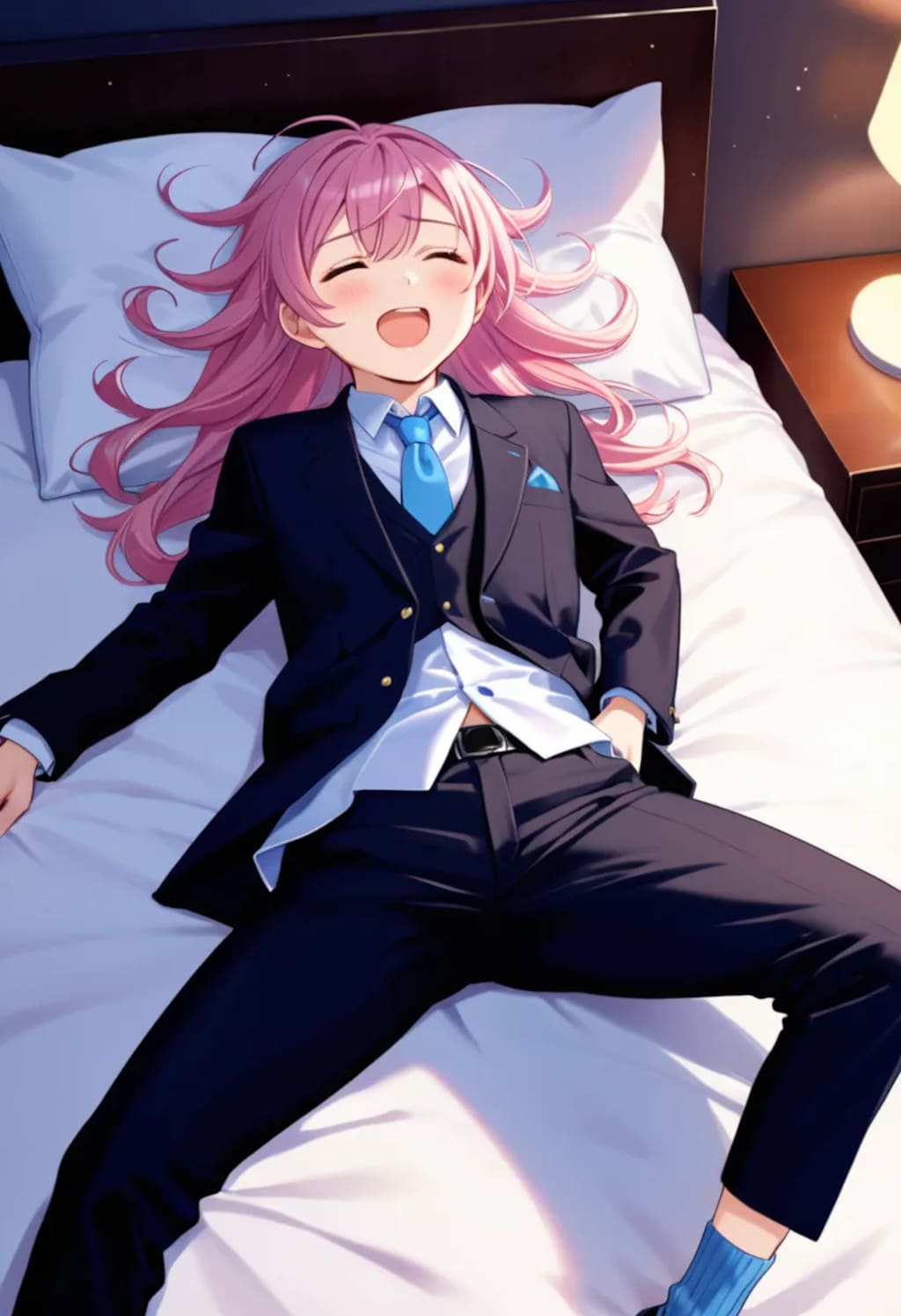 疲れすぎてそのままベッドイン