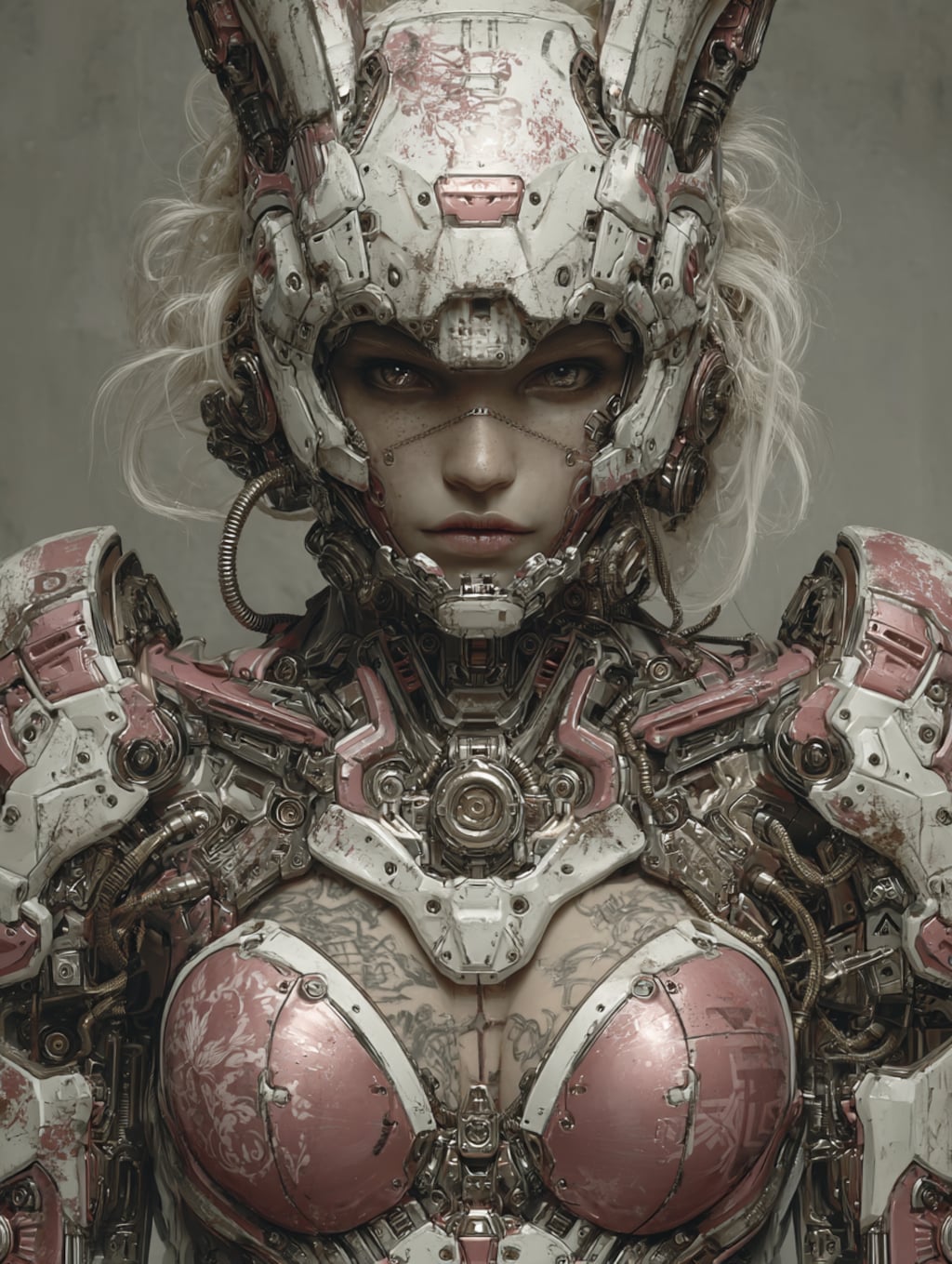 pink bunny cosmic  android girl sci-fi mode  桃色機械化兎耳隊