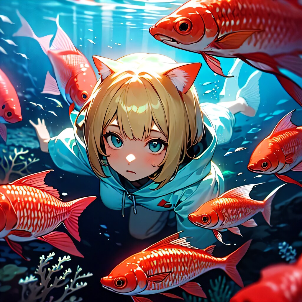 金髪ボブのネコミミ少女