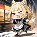 🦊飲食街で気を高めちゃう系おキツネメイドちゃん🦊🍕🍜🍔 2枚目