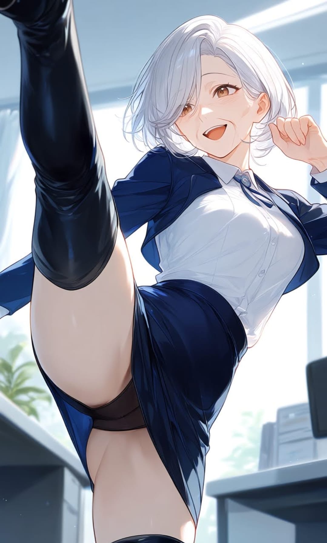 BBAのミニスカニーハイ