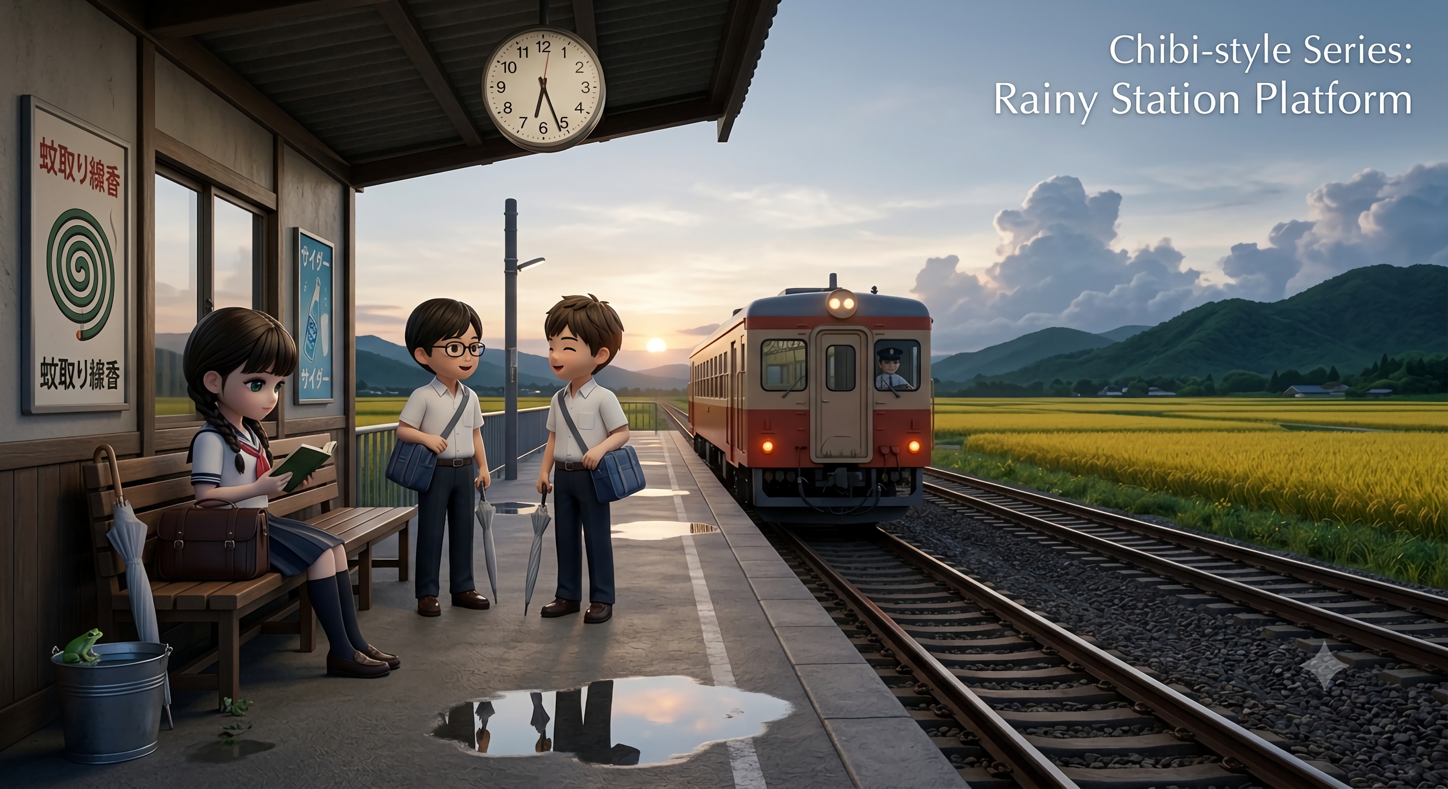 六時二十六分、雨上がりの琥珀