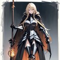 炎の武器を持つブロンド女騎士さん 2枚目