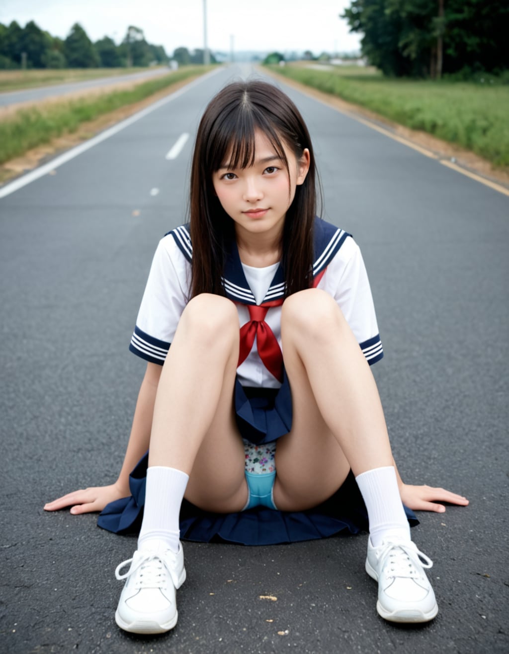 パンチラJK