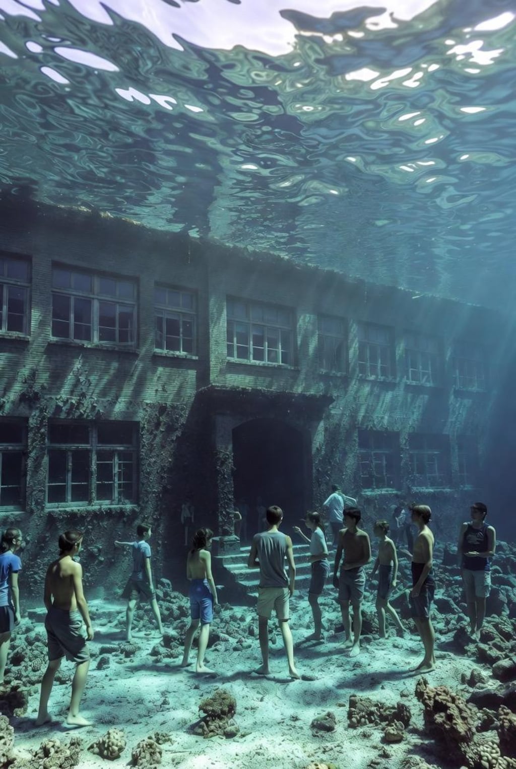 微ホラー　海底の学校