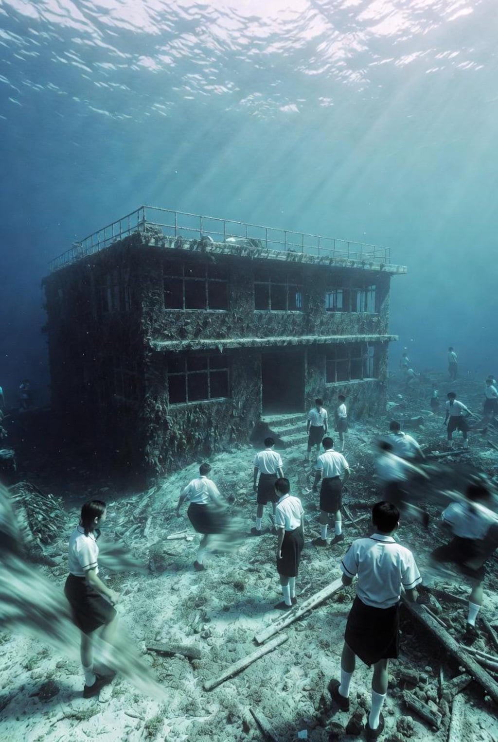 微ホラー　海底の学校