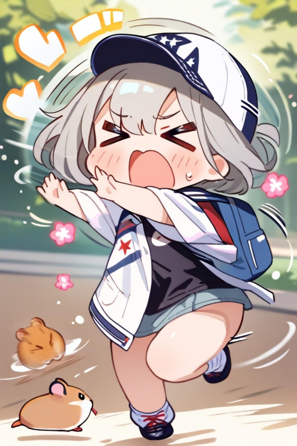 ハムスターと銀髪ちゃん