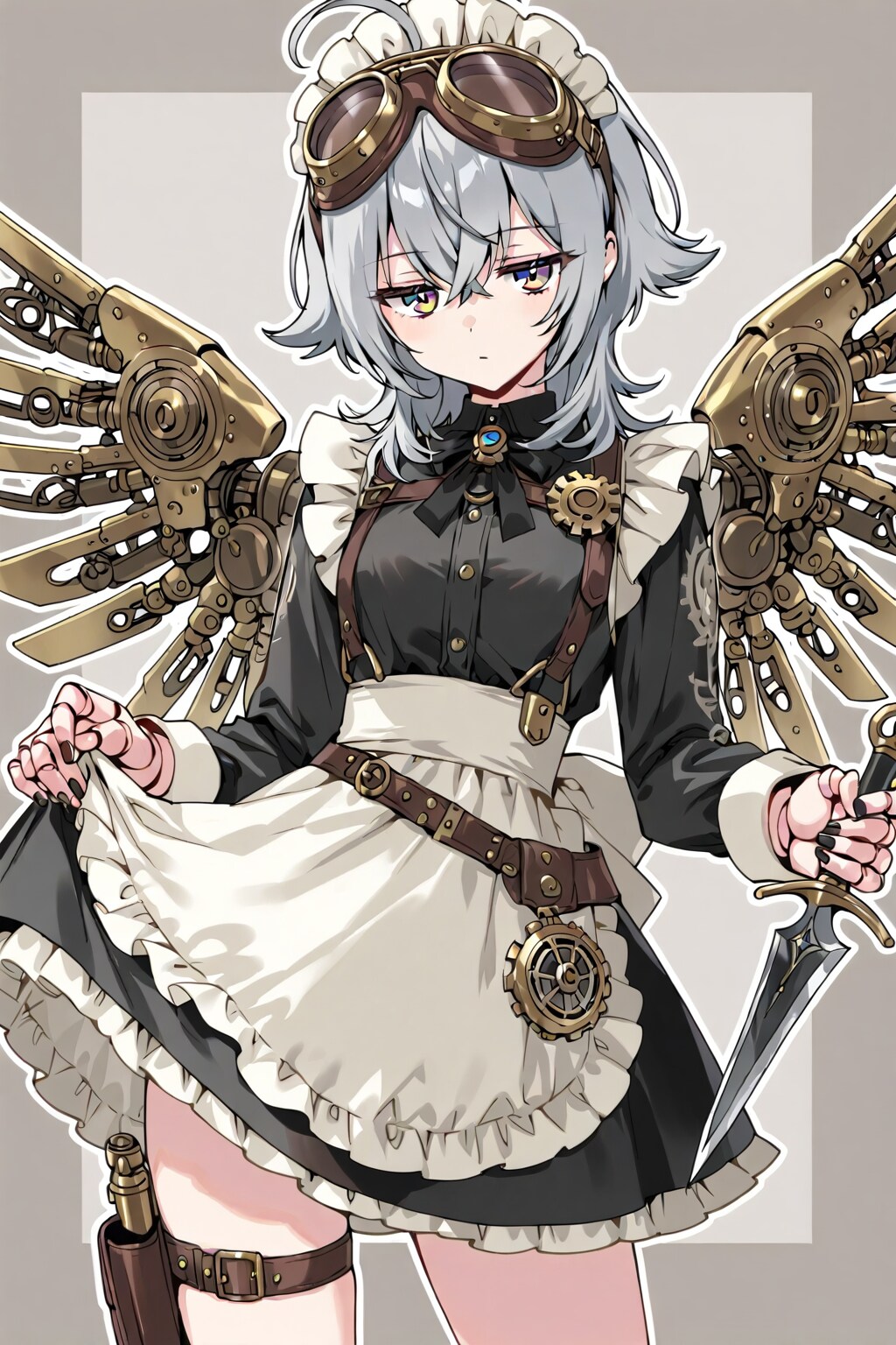 スチームパンクな球体関節人形の戦闘メイドさん