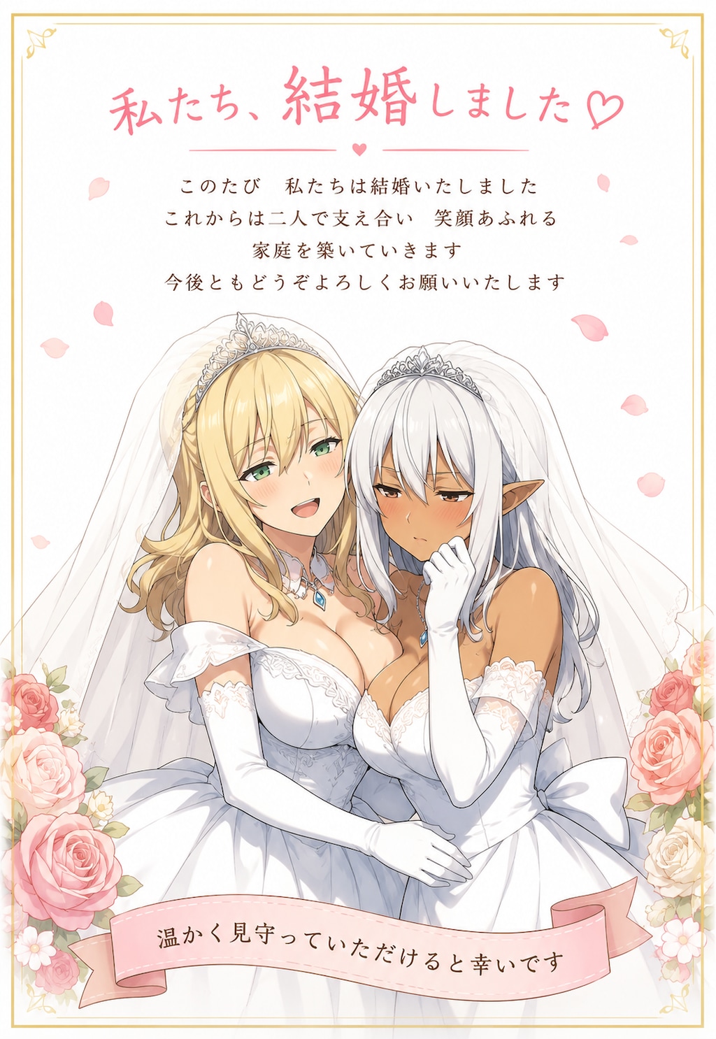 結婚報告ハガキ